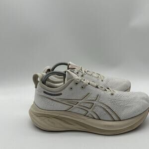 Womens Size 8.5 Asics Gel Nimbus 26 White Running Shoes Sneakers 1012B693
